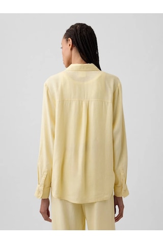 Gap V-lınen Easy Shırt Sarı
