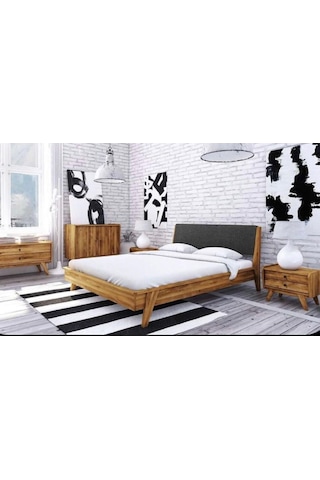 Şehzade Masif Doğal Ahşap Karyola I Thal Çam 160x200 Cm