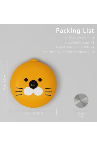 Gece Lambası, Şarj Edilebilir Hareket Sensörlü Gece Lambası, Manyetik, Zqkla