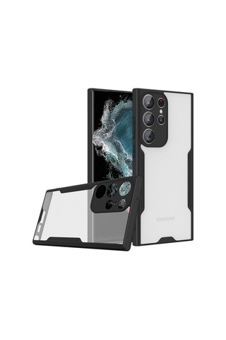 Samsung Galaxy Uyumlu S23 Ultra Kılıf Kamera Korumalı Arkası Mat Platin Silikon Kılıf