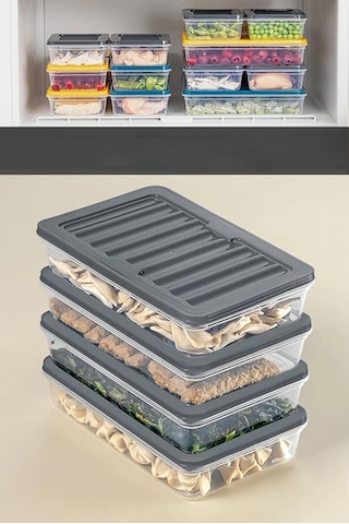 Orret Home 4 Adet Buzdolabı Organizeri, Buzdolabı İçin Çok Amaçlı Saklama Kabı, Fresh Box, Şeffaf Ve Ayarlanabi Diğer