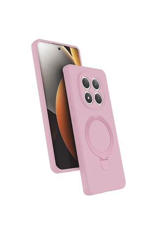 Ardemix Redmi Note 15 Pro 4g Kılıf M-safe Şarj Özellikli Standlı Zore Samara Kapak - Pembe