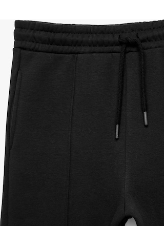 Koton Şardonlu Cepli Jogger Eşofman Altı Siyah 7wkb40015tk