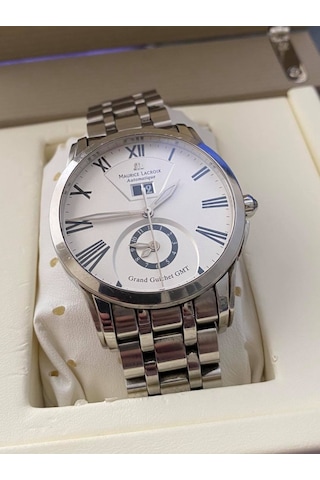 Maurice Lacroix Pt6098 Grand Guichet Gmt Çelik Kordon Erkek Kol Saati