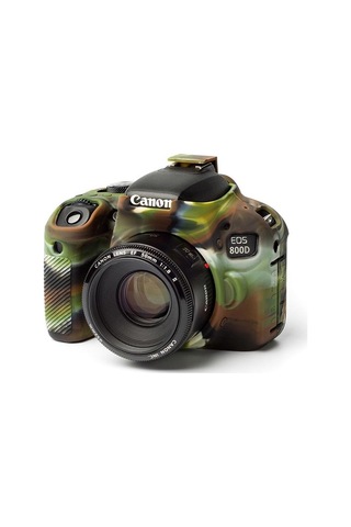Easycover Canon 800D Silikon Kılıf Ecc800Dc (Kamuflaj)