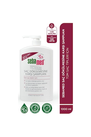 Sebamed Saç Dökülmesine Karşı Etkili Kafein ve Ginkgo Biloba İçerikli Şampuan 1 L