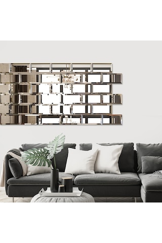 Ayna - 10'Lu Takım Tuğla Modelli Ayna - 25Cm X 12,5Cm Çok Renkli