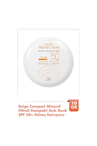 Beige Compact Spf0+ Mineral Filtreli Kompakt Açık Renkli Güneş Koruyucu 10 Gr