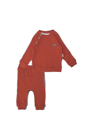Bebelop Unisex Bebek Raporlu Basic Düğme Detaylı 2'li Alt Üst Takım 001