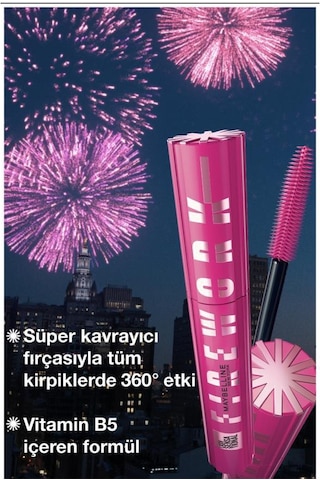 Maybelline New York Lash Sensational Firework Maskara + Garnier C Vitamini Parlak Günlük Uv Korumalı Güneş Yüz Kremi SPF50+ 40 ML