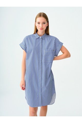 Oversize Fit Kadın Elbise Mavi