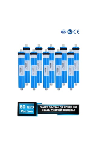 Sumarkt Qr Kodlu 80 Gpd Vontron Membran Su Arıtma Cihazı Filtresi Ana Filtre 10 Adet