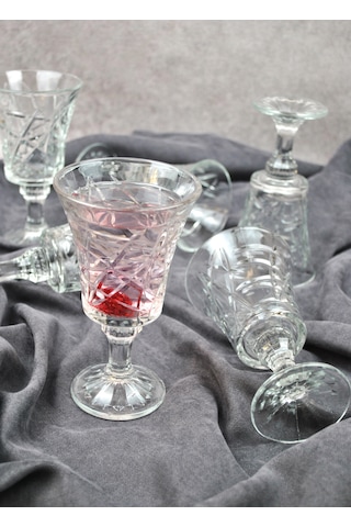 6'lı Fiona Ayaklı Meşrubat Bardağı Kadeh 200 Ml 6 Adet