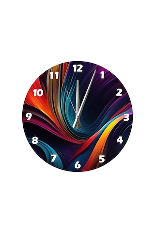 Ti-play Dönence 30x30cm Akrilik Dekoratif Modern Duvar Saati ÇOk Renkli