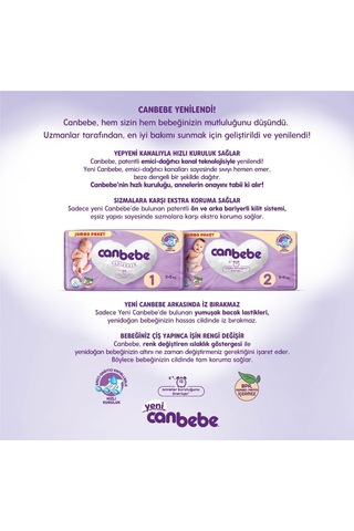 Canbebe Bebek Bezi Beden:6 15-27kg Extra Large 64 Adet Ekonomik 6 Numara