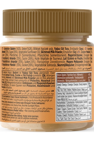 Badem Kreması 200 Gr - %35 Badem İçeren Sürülebilir Kahvaltılık