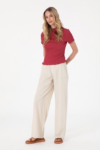 U.S. Polo Assn. Kadın Taş Loose Fit Kanvas Pantolon 50309122-VR049