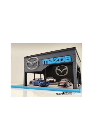 Mazda Diecast Showroom Garaj Diorama 1:64 Ölçek