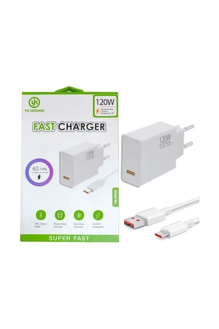 120w Süper Hızlı Şarj Cihazı - Usb Type-c Standart