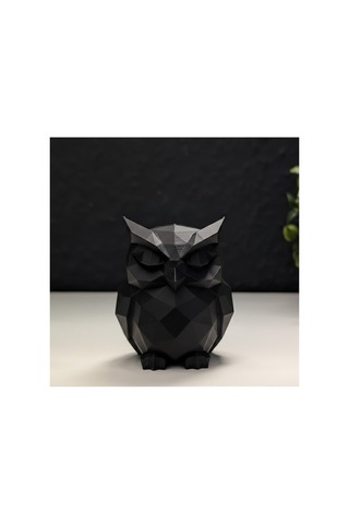 Ofis/ev Dekoratif Siyah Baykuş Figuru