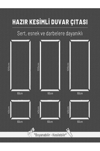 Dekoratif Boyanabilir Poliüretan Duvar Çıtası - 6' Lı Hazır Kesim Çerçeve Seti