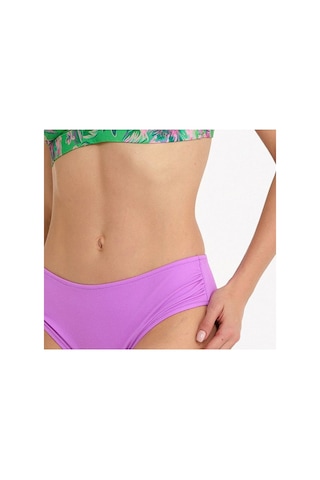 Argento Kadın Fiyong Detaylı Yeşil Çiçekli Balensiz Çıkarılabilir İnce Kaplı Slip Bikini Takımı Yeşil Çiçekli