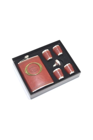 Zenvia Matara 4 Shot Bardaklı Derili 9 Oz 266 Ml Alk34 Znv2026 Çok Renkli