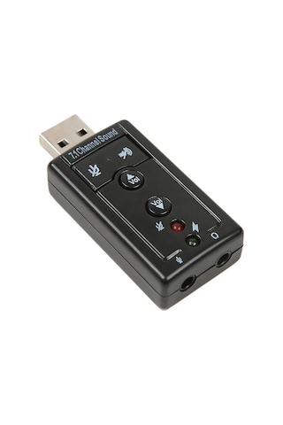 7.1 Usb Stereo Ses Adaptörü , Harici Ses Kartı, Pc Ve Dizüstü Bilgisayar İçin 3d Usb Ses Adaptörü,
