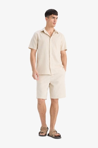 Defacto %100 Pamuk Regular Fit Polo Yaka Yazlık Kısa Kollu Gömlek D8613ax25smbg655 Bej
