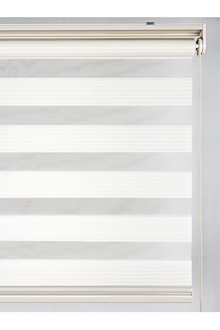 Asyhome Beyaz Piliseli Zebra Perde