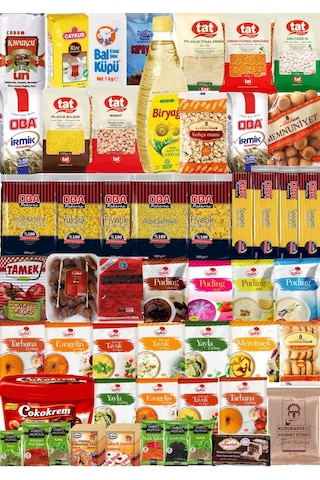 Ramazan Paketi Kumanya Yardım Gıda Erzak Kolisi Mega Paket 52 Parça Ürün