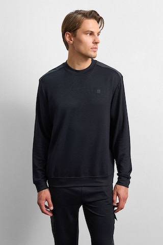 Backandbond Siyah Omuz Detaylı Bisiklet Yaka Sweatshirt