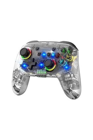 Rgb Kablosuz Şeffaf Gaming Ps4/ps3/pc/switch/Apple Uyumlu iOS Gaming Kol Wirelles Controller Saydam
