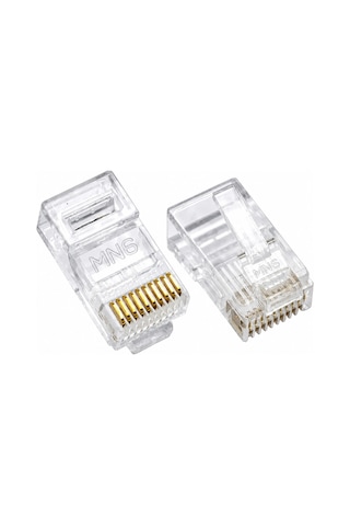 MN6 MN119f Rj50 10p/10c Modular Plug 30 Adet Şeffaf Kablo Ucu Konnektörü