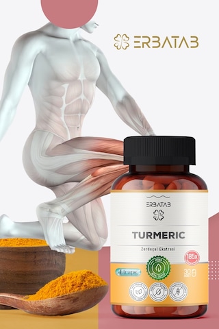 Erbatab Zerdeçal Ekstresi Takviye Edici Gıda 30 Kapsül
