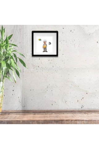 Mühendislere Özel Resimli Yapışkanlı Sök Tak Paspartulu Pola Çerçeve 1 Adet