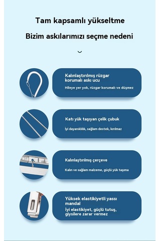 Paslanmaz Çelik Çamaşır Kurutma Rafı 18 Klipsli Çamaşır Kurutma Rafı Rüzgar Geçirmez Klipsli Çamaşır Kurutma Rafı Yeşil