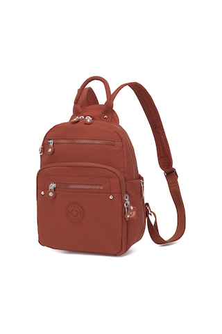 Smart Bags Günlük Küçük Boy Su Geçirmez Krınkıl Kumaş Kadın Sırt Çantası Kiremit