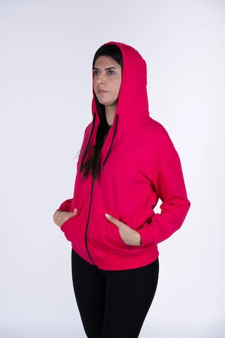 Defys Defy S Kadın Oversize Kapüşonlu Fermuarlı Cepli Sweatshirt Fuşya - 527346818 Fuşya