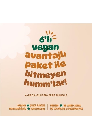 Organik Vegan Tatlı Kurabiye Atıştırmalık Paketi - 6 Adet 3 Çeşit 320 G