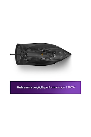 3 Adet Philips Azur Dst7511/80 7500 Serisi Siyah 3200 W Buharlı Ütü