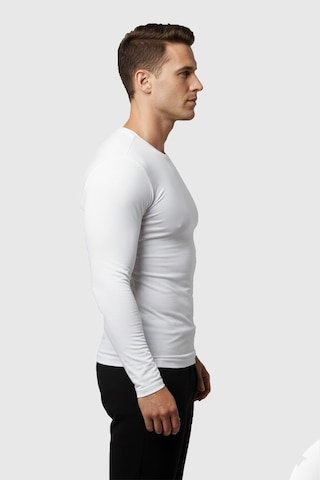 Rizzup Beyaz Dar Kalıp Likralı %90 Pamuk Erkek Sweatshirt Vücuda Oturan İnce Penye Sweat 2300423