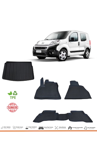 Fiat Fiorino Combimix 3D Havuzlu Paspas Bagaj Havuzu Seti