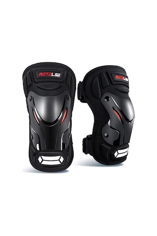 Sones Motolsg 2 İn 1 Motosiklet Bisiklet Yansıtıcı Şerit İle Binme Koruyucu Dişli Dizlik Siyah