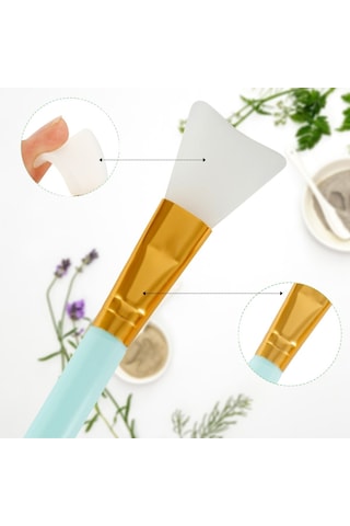 Go İthalat 2li Silikon Temizlemesi Kolay Kullanılabilen Yüz Cilt Bakımı Maske Ve Krem Spatulası 19 x 7 CM