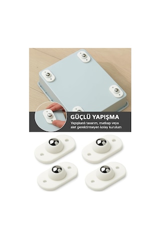 İbico İ13-141 4 Parça Tek Bilya Tekerlekli Mobilya Taşıma Aparatı - 360 8 Kg Kapasite- 20'li Paket Diğer