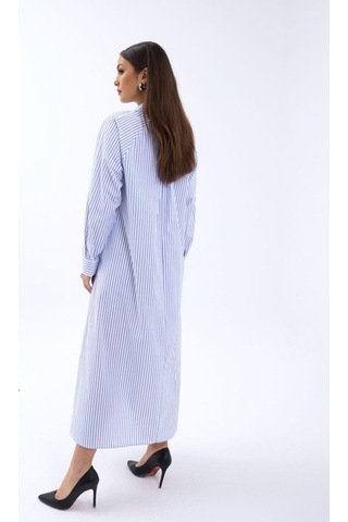 The İstanbul 5857 Elbise-washington Çizgili Altın