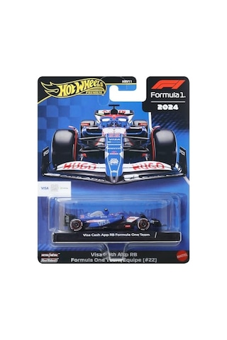 Hot Wheels Formula 1 Visa Cash App Yarış Arabası, Metal Gövde, Kauçuk Tekerlekli, 13+ Yaş, Koleksiyonluk Model, 2024 F1 Serisi, Liam Lawson