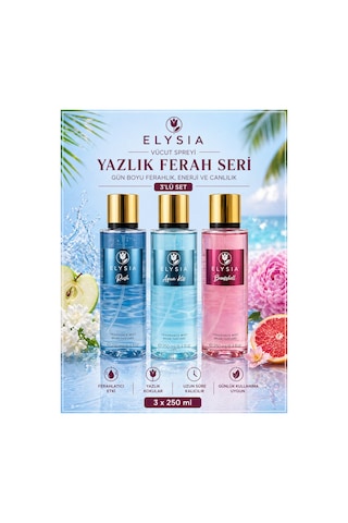 Elysıa Rush & Aqua Kiss & Bomshell 3 Lü Kadın Vücut Spreyi Seti 250 Ml X3 Yazlık Ferah Seri