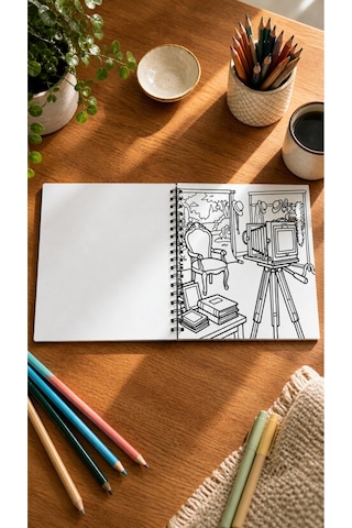 Vintage Nostalgic Victorian Life 20x20 Cm Büyük Boyama Kitabı, Çocuklar Ve Yetişkinlere